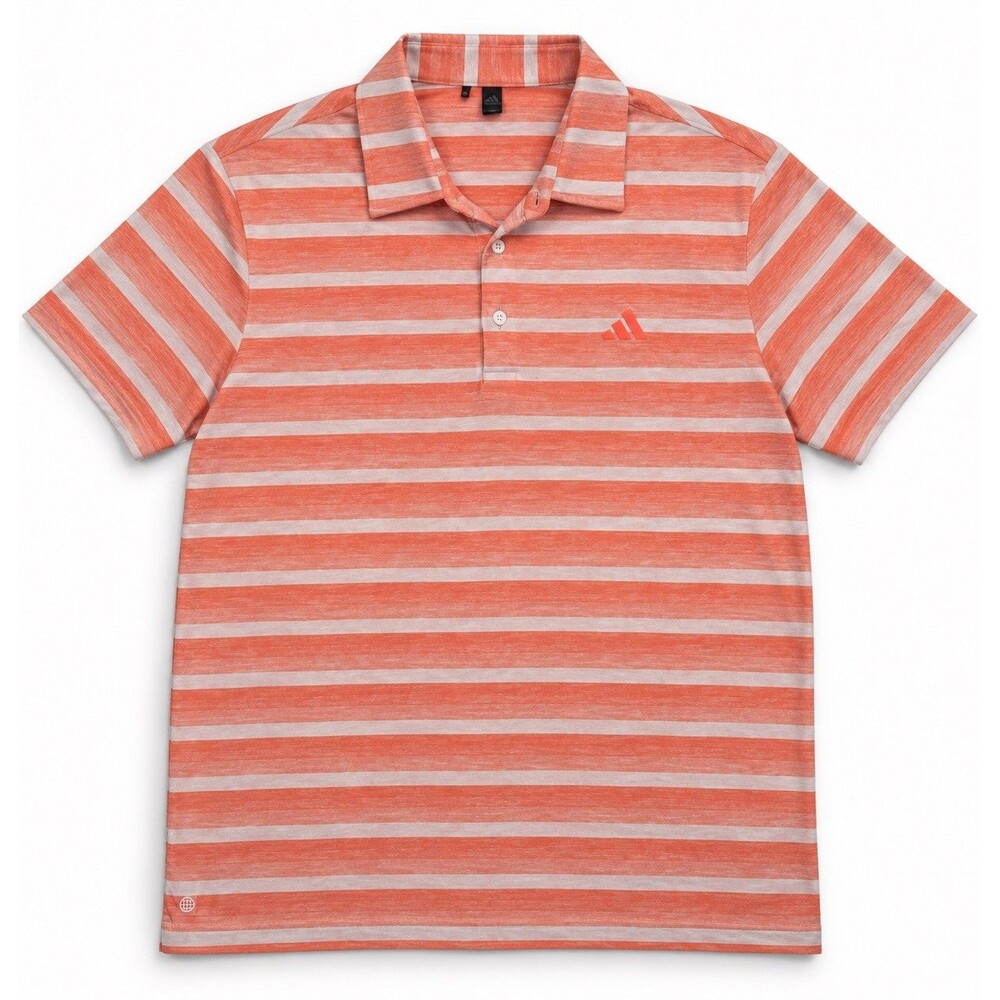 Adidas Golf IC3521 Two Color Striped Performance Polo Men’s 2XL Coral Fusion